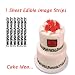 Shimmer Ribbons CLASSIC PAISLEY BLACK 6 Strips of Edible Cake Art Persona Made of Sugar - Simple to use