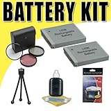 Two LP-E8 Lithium Ion Replacement Batteries for Canon EOS Rebel T2i T3i Dig ....