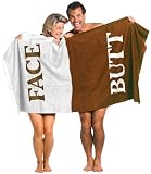 NEW Butt and Face Embroidered Lettering Color Coded Comedic Body Towel