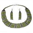 Necklace Bracelet and Earring Sterling Silver Peridot Jewelry (gnklcs379)