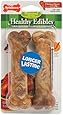 Nylabone Healthy Edibles Wolf Chicken Flavored Twin pack Dog Treat Bone