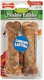 Nylabone Healthy Edibles Wolf Chicken Flavored Twin pack Dog Treat Bone