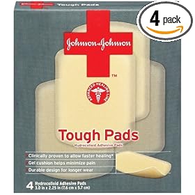 Click here to buy Johnson and Johnson Tough Pads, 4-Count Pads (Pack of 4) by J&J Red Cross.
