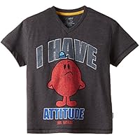 Mr.Men Little Miss Boys' T-Shirt (MM1CBT676_Charcoal Melange_7-8 years)