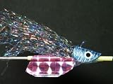 NEW FLIES Pearlescent Nuclee-r UVA Holographic & Glow in Dark Lasar Floating Head Tube & Trolling Turbulator Fly #113