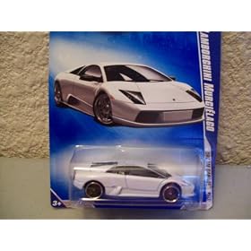 hot Wheels 2009-190 Lamborghini Murcielago Dream Garage WHITE 1:64 Scale
