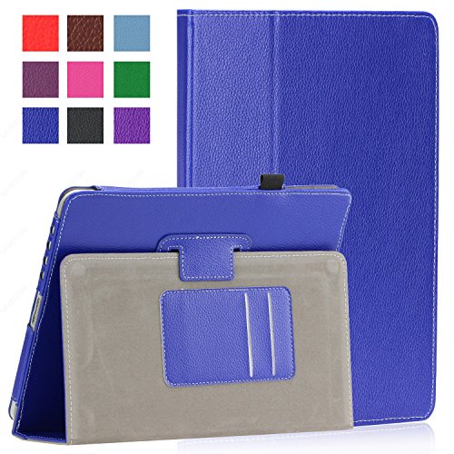 SAVEICON PU Folio Leather Case Cover with Built-in Stand for Apple iPad 1 1st Generation (iPad 1, Blue)