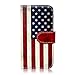 Nccypo Korean Style PU Leather Magnetic Card Slot Wallet Stand Case with Stylus for Apple iPhone 6 Plus - Vintage American Flag