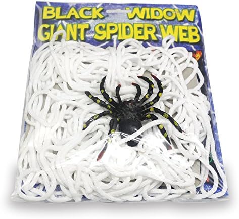 JILLBAN 59 x 59" Extra Large Spider Web for Halloween Decoration