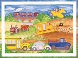 Art4Kids Cars Trucks Aeroplane Mounted Art Print -24x18