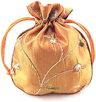 Old Beijing Drawstring Jewelry Pouch