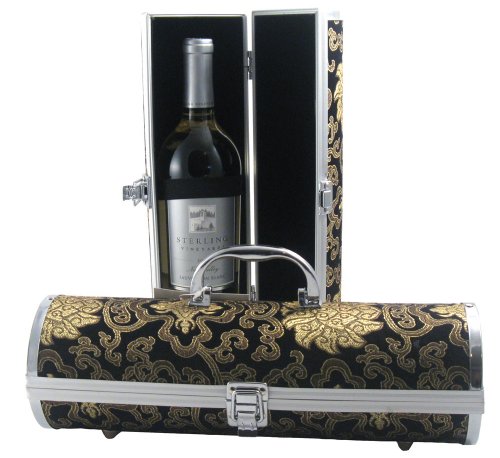 Gala Black Silk Wine Purse