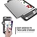 iPhone 6s Plus Case, Anuck Shockproof iPhone 6s Plus Wallet Case [Card Pocket] Anti-Scratch Protective Shell Rubber Bumper Case with Slide Card Holder Slot for Apple iPhone 6 Plus 6s Plus - Silver