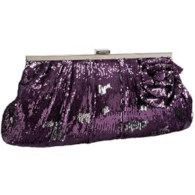 Jessica McClintock Sequins & Satin Floral Clutch Jessica McClintock Sequins & Satin Floral Clutch