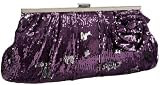 Jessica McClintock Sequins & Satin Floral Clutch