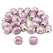 Purple Enamel Sterling Silver Oval Beads 6mm Approx 25
