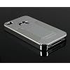 SILVER STYLISH CHROME SERIES HARD BACK CASE COVER & FREE MIRRORED SCREEN PROTECTOR FOR APPLE IPHONE 4 4S BY SMARTPHONEZ_UK