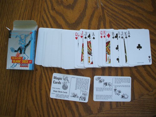 Magic Blank Deck Gaff Cards Magician Illusion