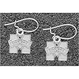 LogoArt Mississippi State Bulldogs Sterling Silver Team Font 3/8 Dangle Earring