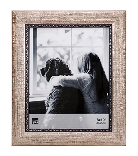Kiera Grace Brooks Picture Frame, 8 by 10 Inch, Silver Crosshatch