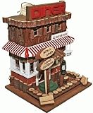 Rustic Hand-Made Wood Bird House Diner Birdhouse With Signs (Very Detailed) 10.5