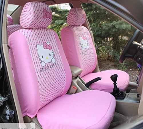 oopsfly Hello Kitty Auto Car Front Rear Seat Cover 2# Light Pink