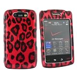 For Blackberry Storm 2 Storm2 Hard Case Red Leopard