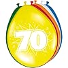 8 Luftballons Zahl 70 Geburtstag bunt