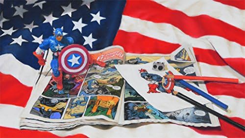 Captain America Original Pastel Painting