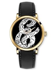 SPRAWL Aanalog Fashion Series Gold Ladies Watches of Genuine Black Leather Strap,Unique Wrist Watch for Women Girls Designed with E