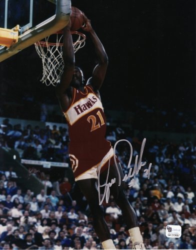 Dominique Wilkens Signed Autographed 8 X 10 Photo Atlanta Hawks GAI