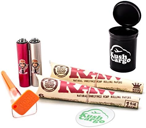 BUNDLE 7 ITEMS: RAW Organic Cones + Clipper Lighter Raw Guy + Cone Artist Cone Filler