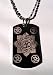 Hindu Om Aum Lotus Flower Meditation Religion Religious Logo Symbols - Military Dog Tag Luggage Tag Key Chain Metal Chain Necklace