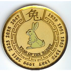 Gold Year of the Rabbit Coin