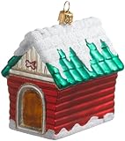 Ornaments To Remember Dog House (Winter) Hand-Blown Glass Ornament