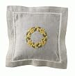 Hand Embroidered Ecru Linen Lavender Sachet, Poppy