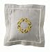 Hand Embroidered Ecru Linen Lavender Sachet, Poppy