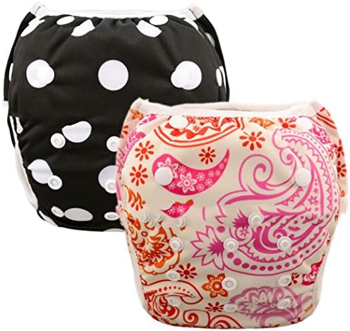 Samuyalove 2pcs Reusable Baby Swim Diapers (Pack of 2)
