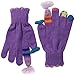 Kidorable Purple Mermaid Soft Acrylic Knit Gloves for Girls w/Fun Stars and Fish