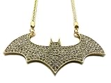 Iced Out Batman Hip Hop Pendant w/Gold Franco Chain