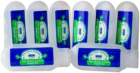 Purified OptiMSM in Odor-Free Quick Absorbing Gel 4oz (8) 20% Optimsm Highest Concentration of Any MSM Gel on The Market