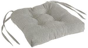 Amazon.com: Logan Gingham Check Print Cushioned Chair Pad ...
