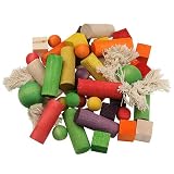 Happy Pet Wooden Play Blocks Jumble Parrot Toy