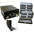 6 Glass Top Travel Trays Jewelry Display Carrying Case