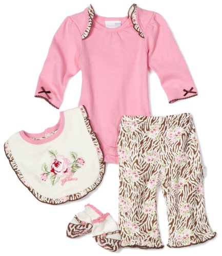 Vitamins Baby-Girls Newborn Zebra Print 4-Piece Girls Pant Set, Pink, 3 Months Vitamins Baby-Girls Newborn Zebra Print 4-Piece Girls Pant Set, Pink, 3 Months