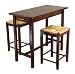 3pcs Breakfast Table & 2 Rush Seat Stools Set