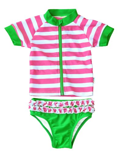 Watermelon Crawl - UV Sun Protective Rash Guard Swimsuit Set by SwimZip Swimwear