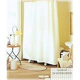 Chenille White Fabric Shower Creative Bath