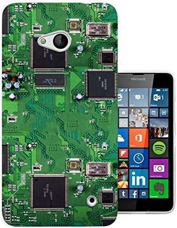 701 - Circuit Motherboard Chip Retro Design Nokia Lumia 640 Fashion Trend CASE Gel Rubber Silicone All Edges Protection Case Cover