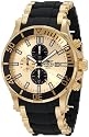 Invicta Men's 1478 Sea Spider Chronograph Gold Dial Black Polyurethane Watch